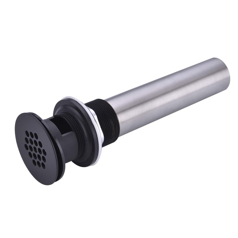 Delle Rosa Matte Black Bathroom Sink Drain Strainer,Grid Drain Strainer Assembly with Overflow for Bathroom Sink, Vessel Sink Drain Made of Brass - Image 3